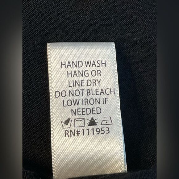 Active USA Lace Up Choker Neck Long Sleeve Top Black M - Picture 6 of 6